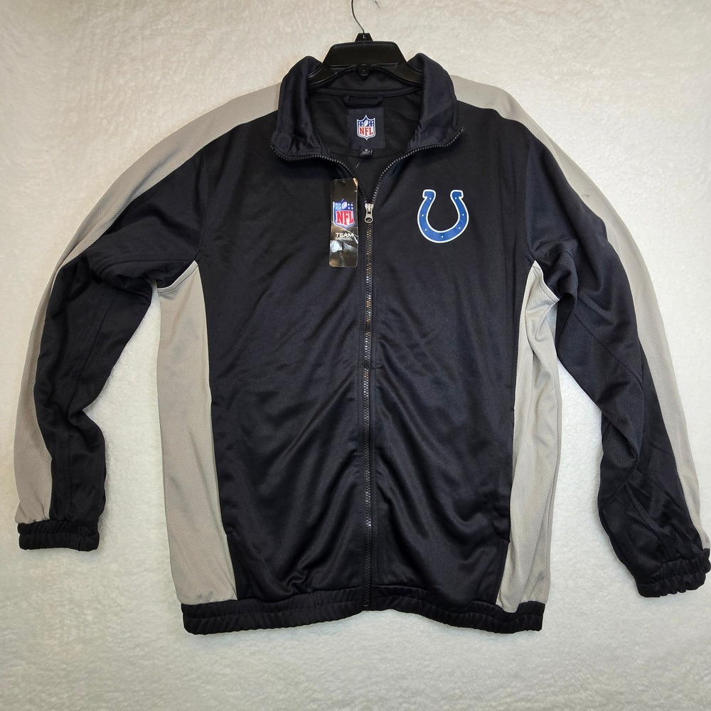 NFL Indianapolis Colts Jacket Full Zip Mens Medium Pocket Athleisure Windbreaker
